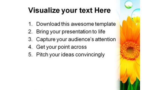 Sunflower Nature PowerPoint Template 1110