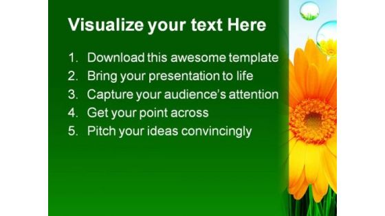 Sunflower Nature PowerPoint Template 1110