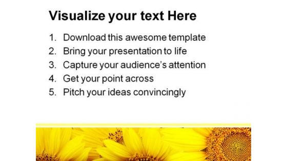 Sunflowers Beauty PowerPoint Templates And PowerPoint Backgrounds 0311