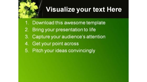 Sunlit Leaves Nature PowerPoint Templates And PowerPoint Backgrounds 0511
