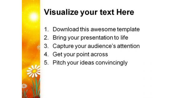 Sunny Floral Abstract PowerPoint Themes And PowerPoint Slides 0511