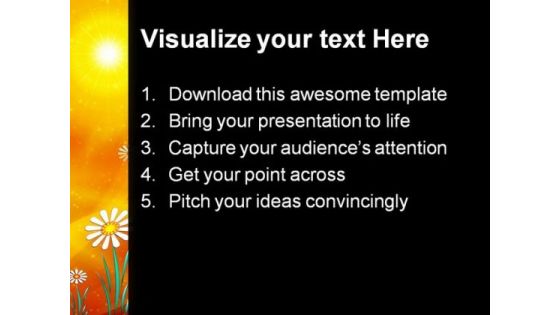 Sunny Floral Abstract PowerPoint Themes And PowerPoint Slides 0511