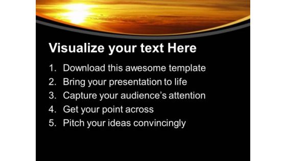Sunrise Clouds With Bright Light PowerPoint Templates Ppt Backgrounds For Slides 0313