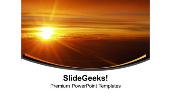 Sunrise Clouds With Bright Light PowerPoint Templates Ppt Backgrounds For Slides 0313