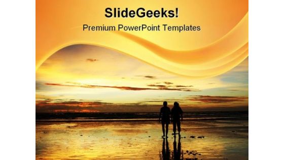 Sunset Beach Nature PowerPoint Themes And PowerPoint Slides 0811