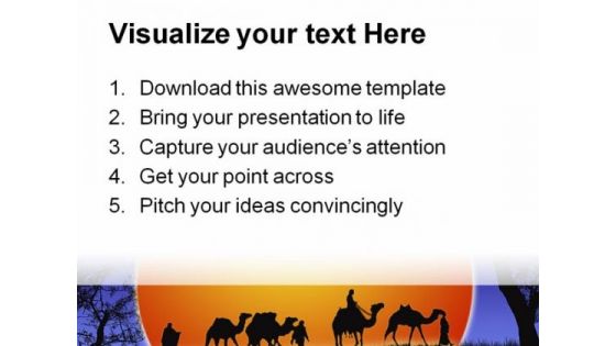 Sunset Desert Nature PowerPoint Backgrounds And Templates 0111