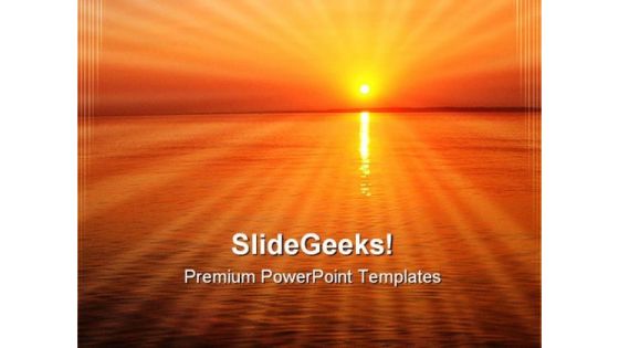 Sunset Over Water Nature PowerPoint Templates And PowerPoint Backgrounds 0311