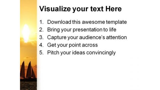 Sunset Sail Holidays PowerPoint Themes And PowerPoint Slides 0811