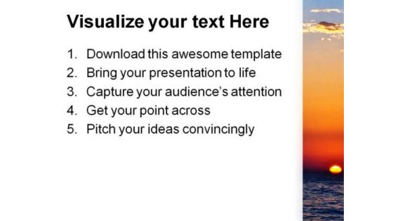 Sunset With Clouds Beauty PowerPoint Themes And PowerPoint Slides 0811