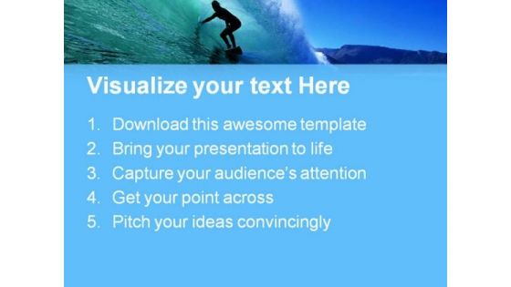 Surfing Beach PowerPoint Themes And PowerPoint Slides 0811
