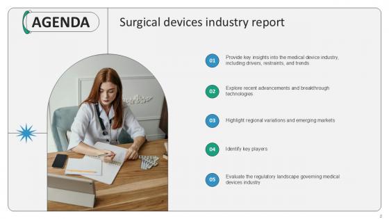Surgical Devices Industry Report powerpoint presentation slides PPT Example IR V
