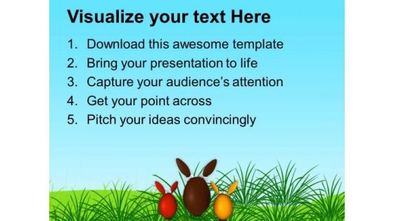 Surprise Bunny Easter Eggs For Family PowerPoint Templates Ppt Backgrounds For Slides 0313