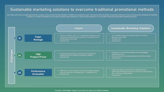 Sustainable Marketing Solutions To Strategic Guide For Sustainable Brochure Pdf