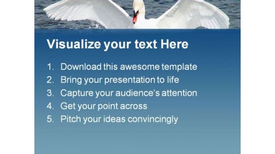 Swan Animals PowerPoint Themes And PowerPoint Slides 0611