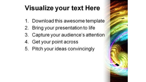 Swirl Beauty Abstract PowerPoint Template 0910