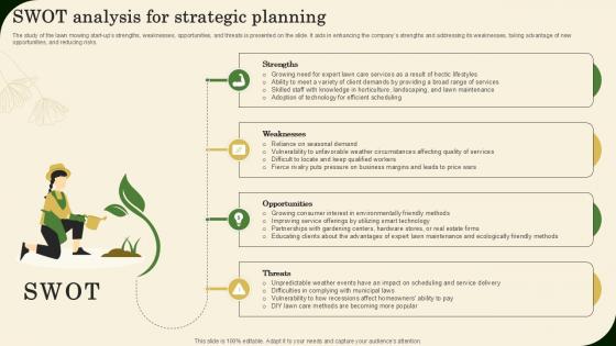 Swot Analysis For Strategic Planning Landscaping Business Plan Ppt Sample BP SS V