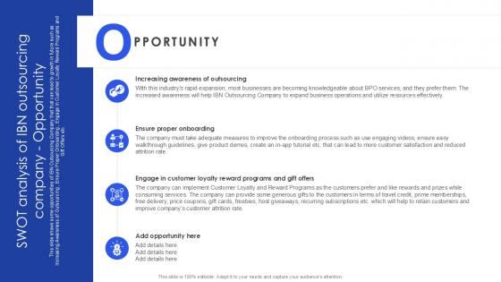 SWOT Analysis Of IBN Outsourcing Company Opportunity PPT PowerPoint SS SWOT Analysis Of IBN Outsourcing Company Opportunity PPT PowerPoint SS