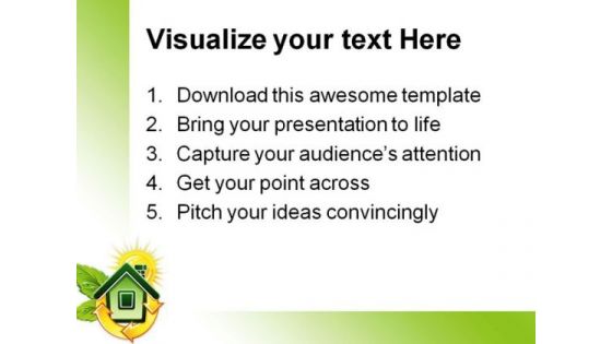 Symbol Of Ecological House Environment PowerPoint Themes And PowerPoint Slides 0411