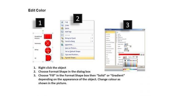 Symbols For Flowchart Stages In PowerPoint