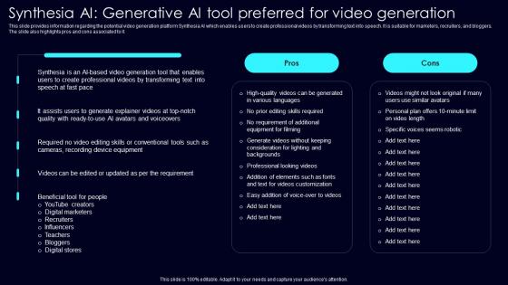 Synthesia AI Generative AI Exploring Rise Of Generative AI In Artificial Intelligence Sample Pdf