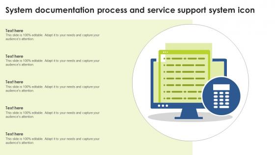 System Documentation Process And Service Support System Icon Sample Pdf