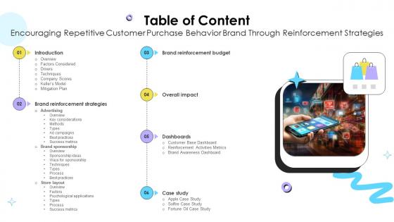 Table Of Content Encouraging Repetitive Customer Purchase Behavior Brand Through Reinforcement Strategies