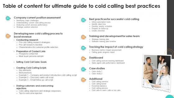 Table Of Content For Ultimate Guide To Cold Calling Best Practices SA SS V Table Of Content For Ultimate Guide To Cold Calling Best Practices SA SS V