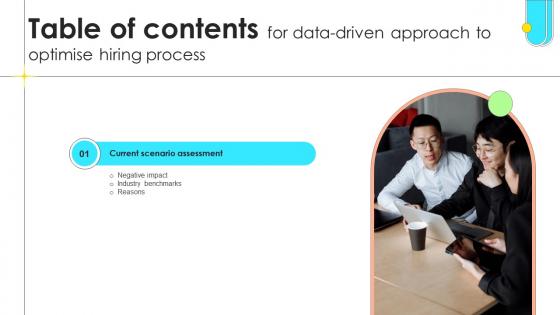 Table Of Contents For Data Driven Approach To Optimise Hiring Process CRP SS V
