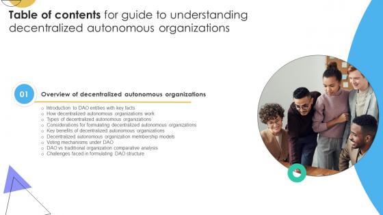 Table Of Contents Guide To Understanding Decentralized Autonomous Organizations BCT SS V