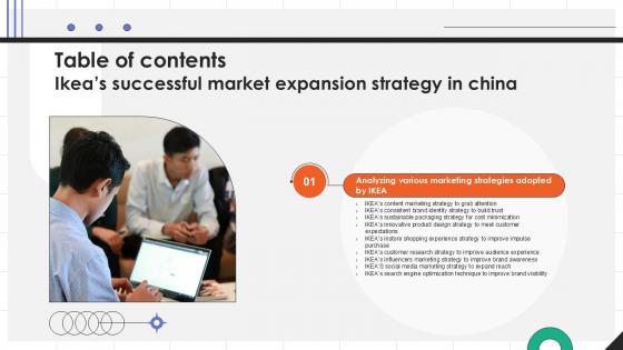 Table Of Contents IKEAs Successful Market Expansion Strategy In China PPT Template Strategy SS V