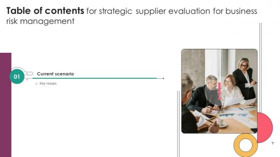 Table Of Contents Strategic Supplier Evaluation For Business Risk Management
