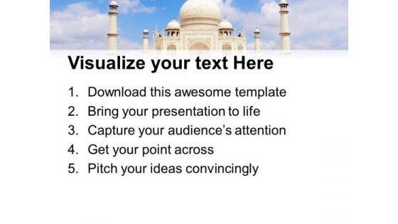Tajmahal Is The Eight Wonder Of World PowerPoint Templates Ppt Backgrounds For Slides 0613