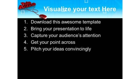 Take Action Fast Mouse PowerPoint Templates And PowerPoint Themes 0812