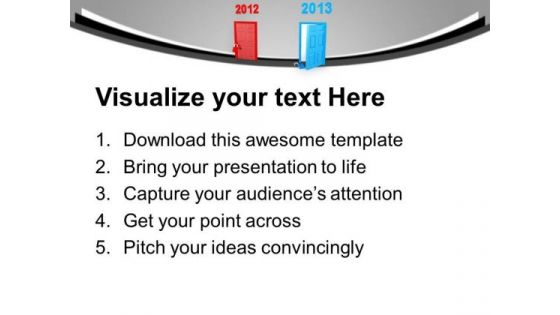 Take New Door Of Opportunity This Year PowerPoint Templates Ppt Backgrounds For Slides 0713