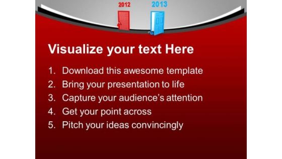 Take New Door Of Opportunity This Year PowerPoint Templates Ppt Backgrounds For Slides 0713