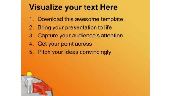 Take Precaution In Visiting Construction Site PowerPoint Templates Ppt Backgrounds For Slides 0713