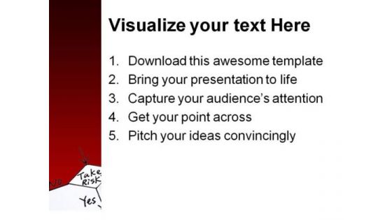 Take Risk Business PowerPoint Template 0610