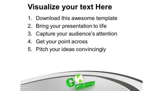 Take The Pledge Of Go Green PowerPoint Templates Ppt Backgrounds For Slides 0513