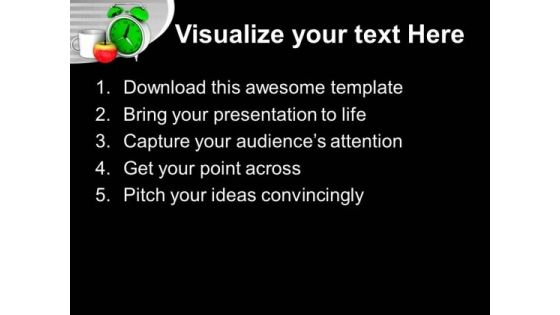 Take Your Breakfast On Time Health PowerPoint Templates Ppt Backgrounds For Slides 0413