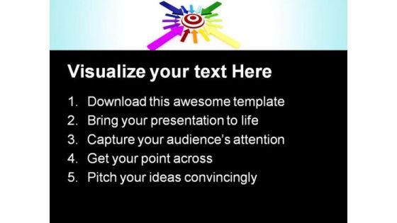 Target And Colorful Arrows Shapes PowerPoint Templates And PowerPoint Backgrounds 0711