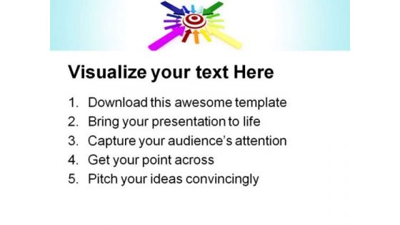 Target And Colorful Arrows Shapes PowerPoint Themes And PowerPoint Slides 0711