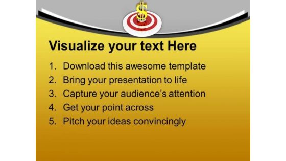 Target And Dollar Financial Diagram PowerPoint Templates Ppt Backgrounds For Slides 0313