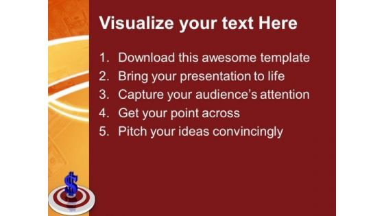 Target And Dollar Investment Business PowerPoint Templates Ppt Backgrounds For Slides 0213