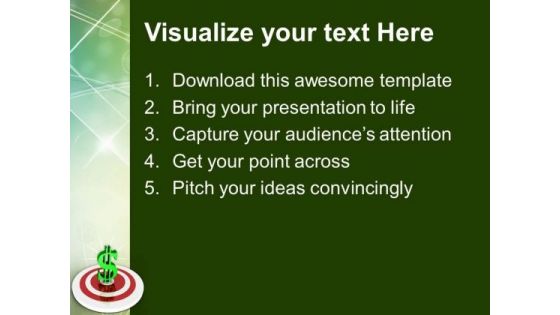 Target Board With Dollor Symbol PowerPoint Templates Ppt Backgrounds For Slides 0213