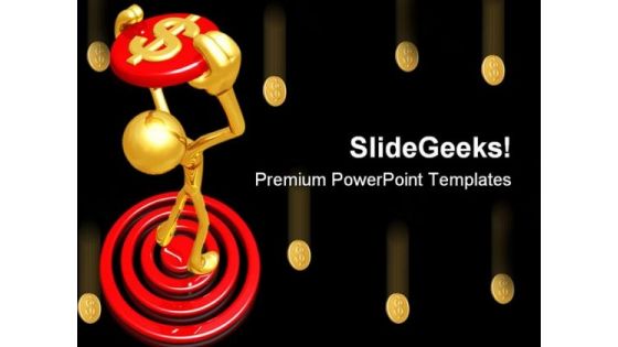 Target Dollar Money PowerPoint Themes And PowerPoint Slides 0511