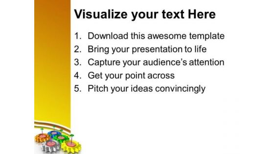 Target Gearwheels PowerPoint Templates And PowerPoint Themes 0812