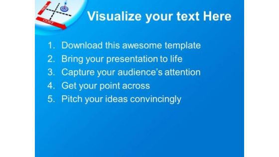 Target On Cost And Value On Matrix Chart PowerPoint Templates Ppt Backgrounds For Slides 0413