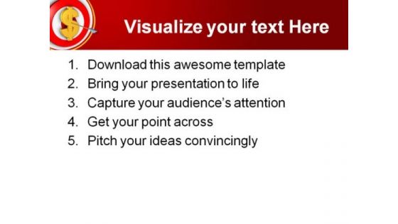 Target On Dollar Business PowerPoint Themes And PowerPoint Slides 0711