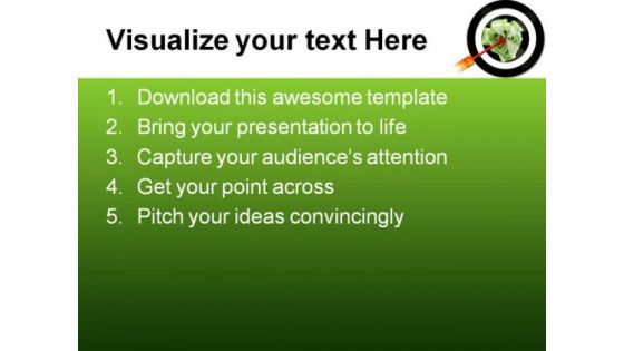 Target On Money Finance PowerPoint Themes And PowerPoint Slides 0811