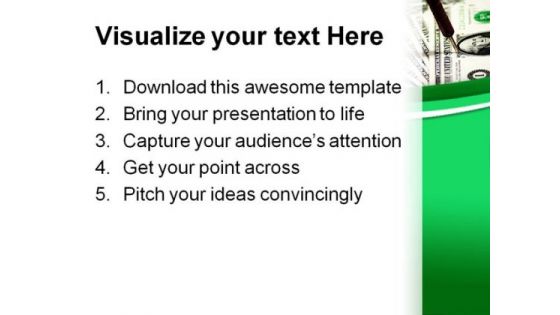 Target On The Money Business PowerPoint Themes And PowerPoint Slides 0211